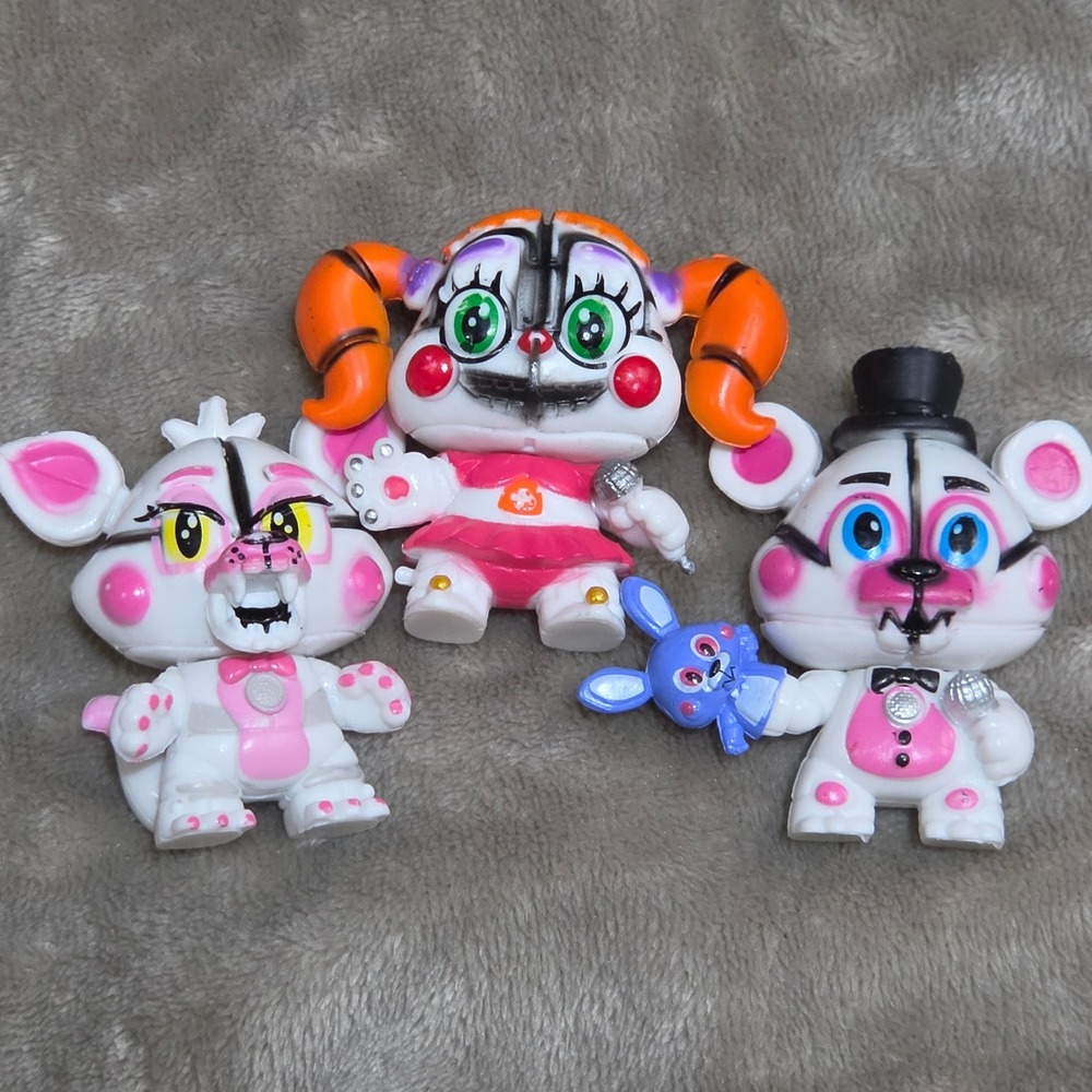 FNAF Sister Location Funko Mini Figures Circus Baby Funtime Freddy Foxy Lot 3